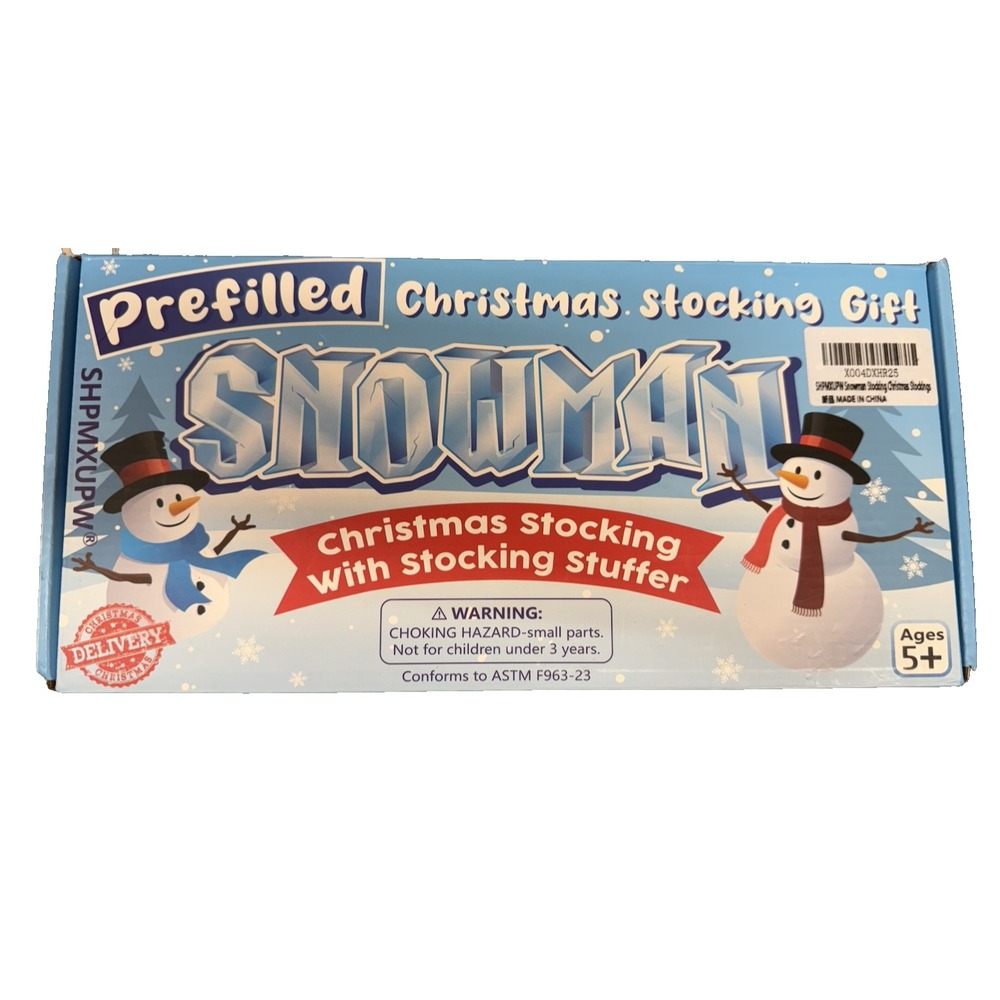 DIY prefilled Christmas Stocking Gift Snowman kit NEW Ages 5 plus